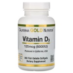 California Gold Nutrition витамин Vitamin D-3 5000 IU 360 капсул